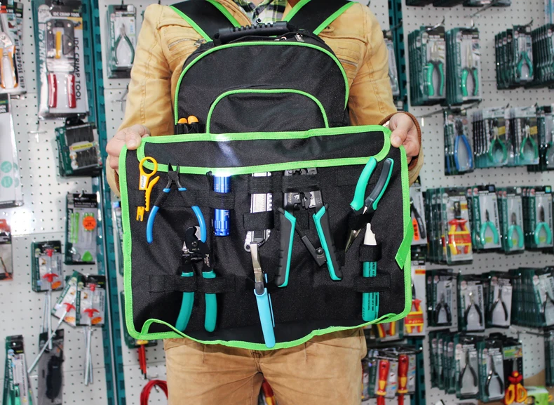 Рюкзак Pro'sKit 9ST-307 для инструментов электрика, универсальная Дорожная сумка на два плеча, большая сумка для хранения инструментов от AliExpress RU&CIS NEW