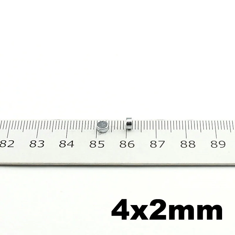 N42 Tinny Magnetics NdFeB маленький магнитный диск диаметром. 4x2 мм прецизионные неодимовые