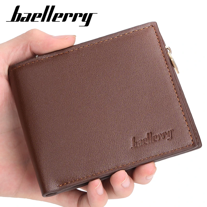 Baellerry мужские кожаные кошельки на молнии кошелек для денег держатели кредитных