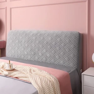 european thicken soft plush quilted headboard cover solid color pink all inclusive velvet bed head cover 180x70cm free global shipping