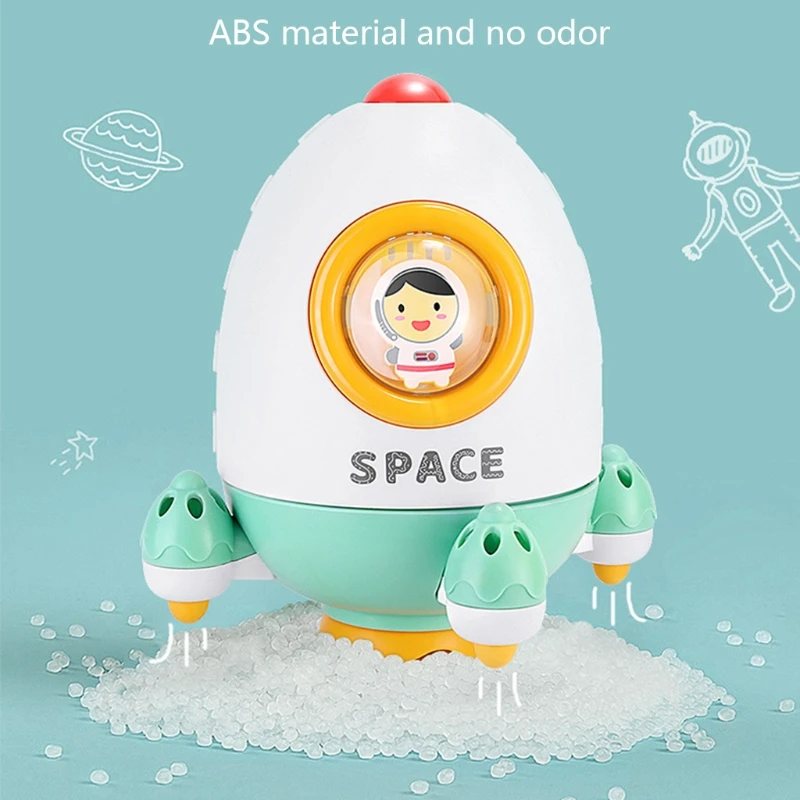 

Baby Toys Swimming Pool Toys Bath Playing Toys Rocket-Shape Shower Rose Shower Toys Rotated Shower Rose Bathtub Toy