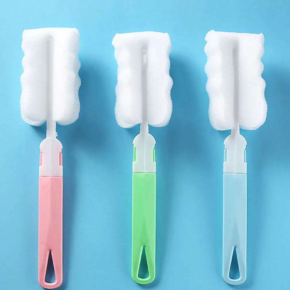 Чистящая губка для бутылки щетка с длинной ручкой очиститель мягкий кухонный