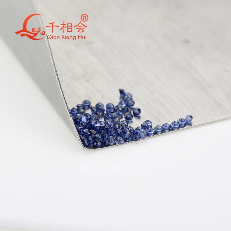 0.5ct в пакете 0,8-2 мм круглой формы натуральный сапфир Камни DIY украшения ювелирные изделия аксессуары подарки оптом Свободные драгоценные камни