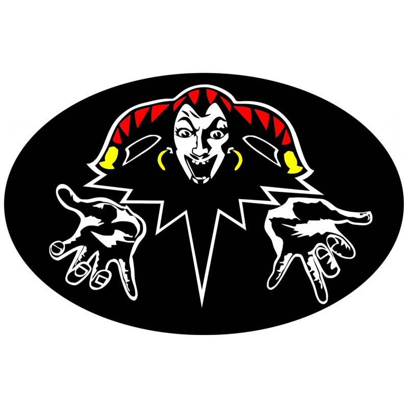 

Interesting King and The Clown. Color Bells. Full Color Funny Car Sticker Decal for Auto Car Stickers Styling Car 21cmX14cm