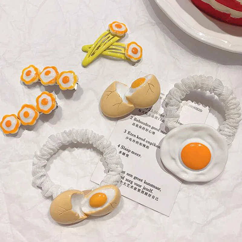 

1Pcs Cute Egg Hairpins Yellow Drop Snap Hair Clips for Women Girls Kids Bangs Barrettes Sweet Hair Rubber Band Hair Accessories