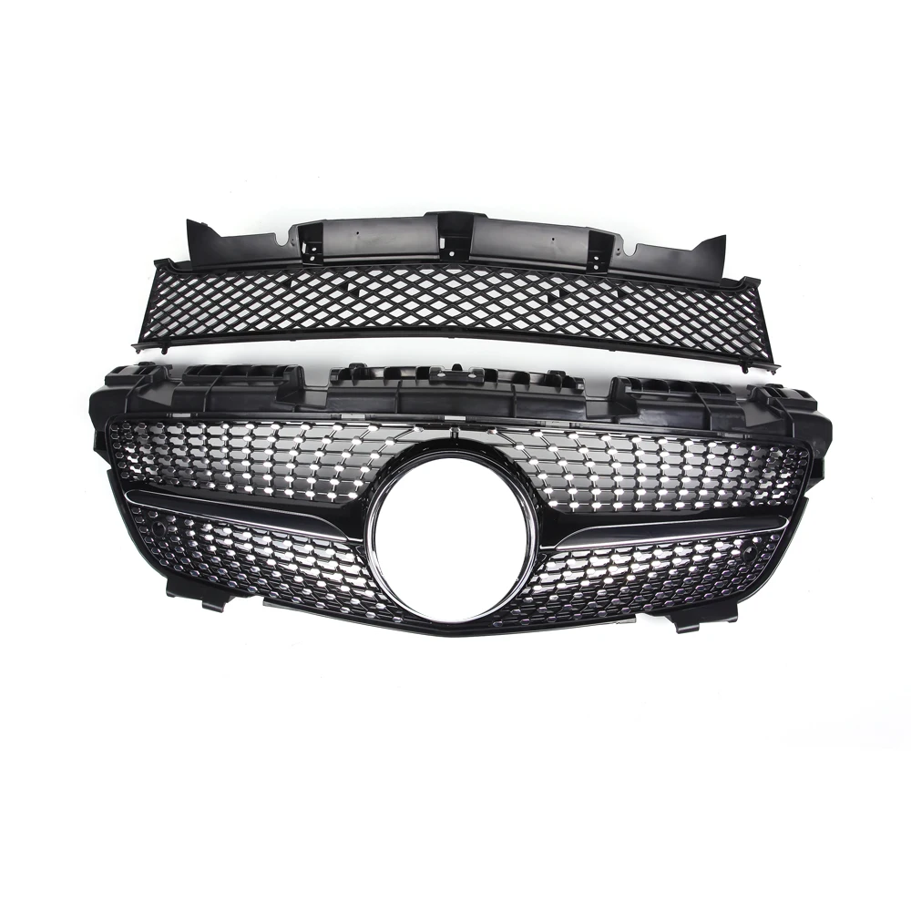 R172 Racing Grille for Mercedes SLK class r172 SLK250 SLK200 SLK350 GT Diamond Style Grills Front Bumper Without Emblem 2012-16