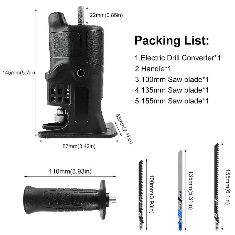 Portable Electric Drill Modified To Saws Reciprocating Saw Adapter With Sawblade For Wood Metal Cut Parts Jig Tool | Инструменты