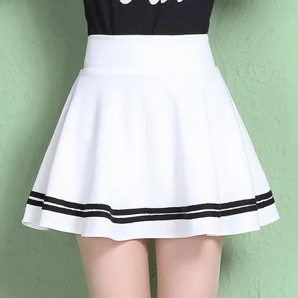 

High Waist Pleated Skirts Kawaii Harajuku Skirts Women Girls Lolita A-line Sailor Skirt Large Size Preppy School Uniform