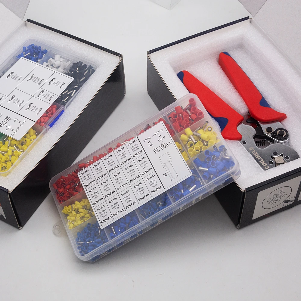 

Crimping Pliers & Terminals Set Tube Bootlace VE&TE Terminals Hand Tools Electrician Crimper HSC8 6-4 6-6