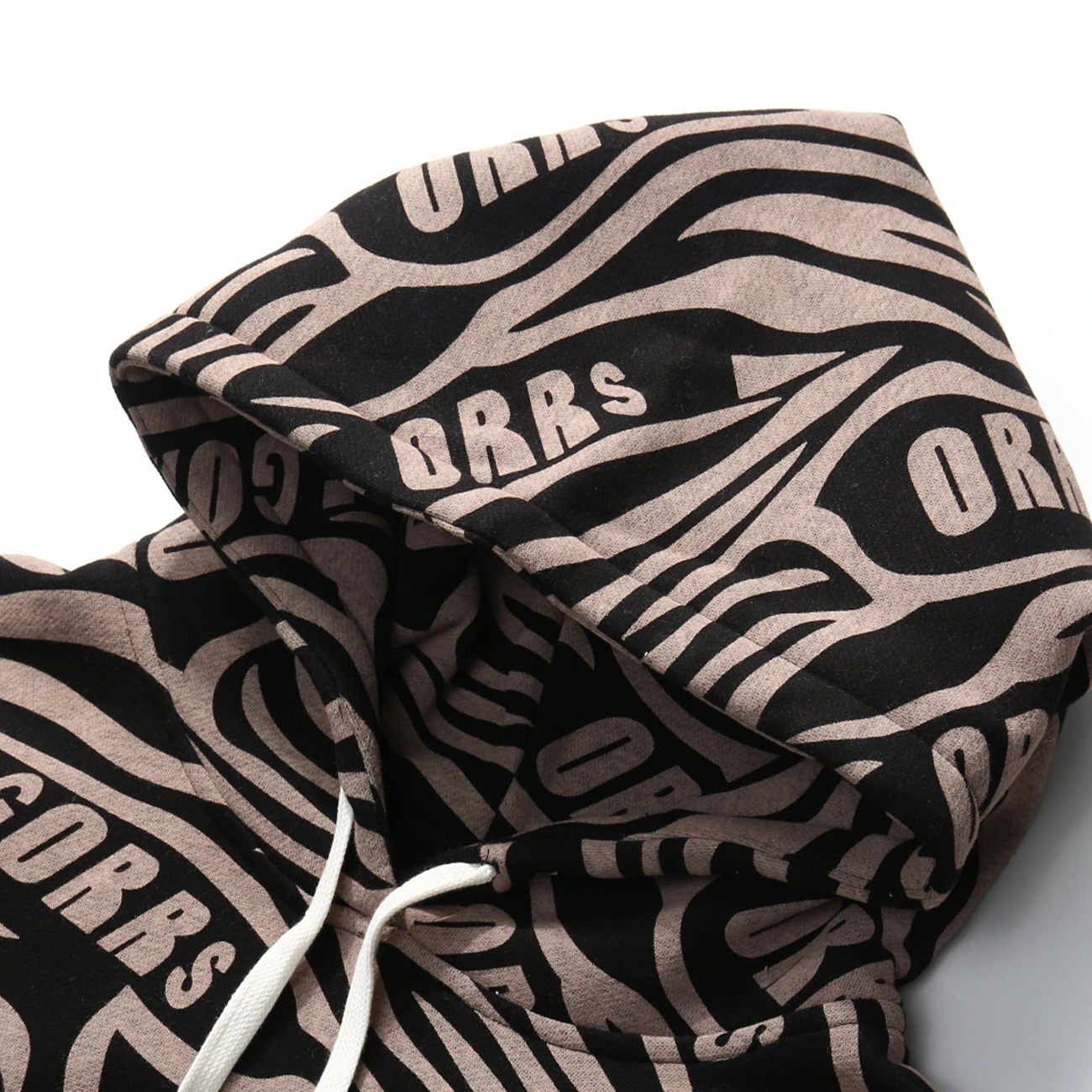 

Hip Hop Streetwear Men Full Print Zebra Pattern Harajuku Hoodie Sweatshirt Loose Winter Cotton Hooded Pullover