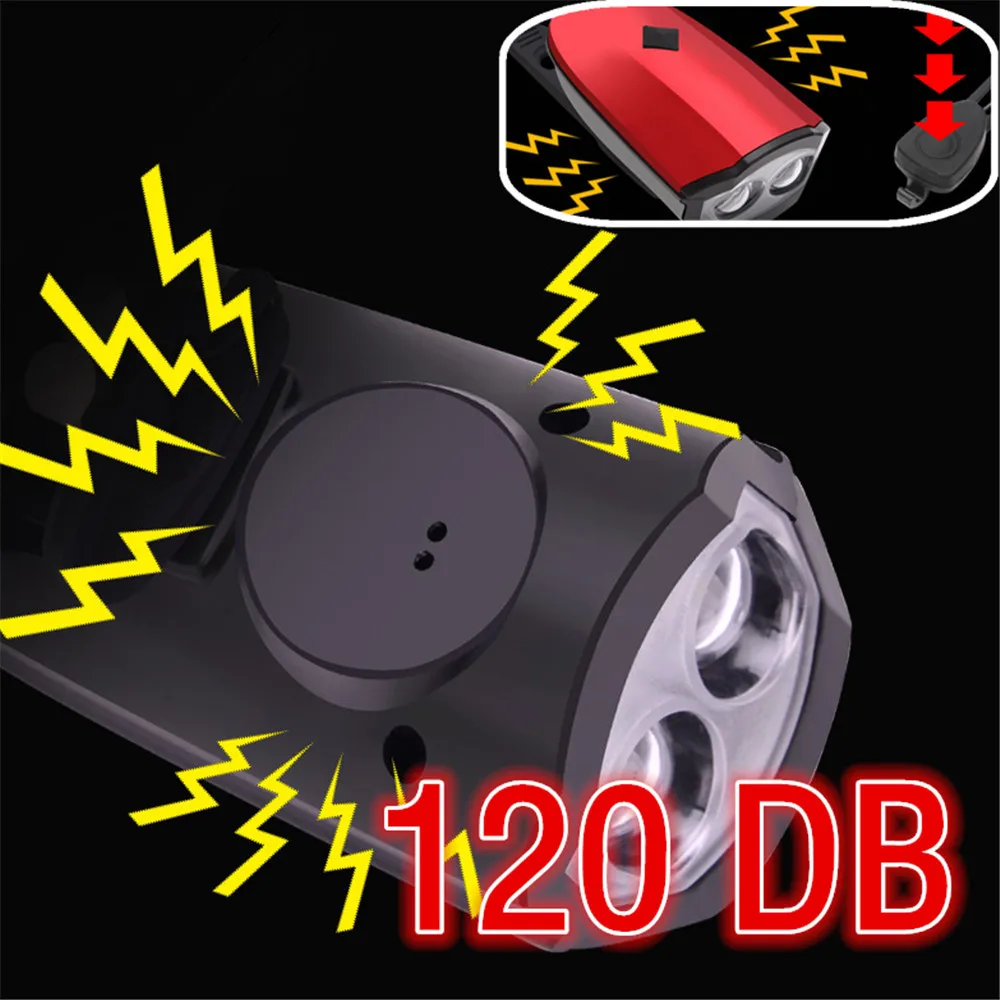 USB Перезаряжаемый велосипедный светильник двойной головной рожковый s