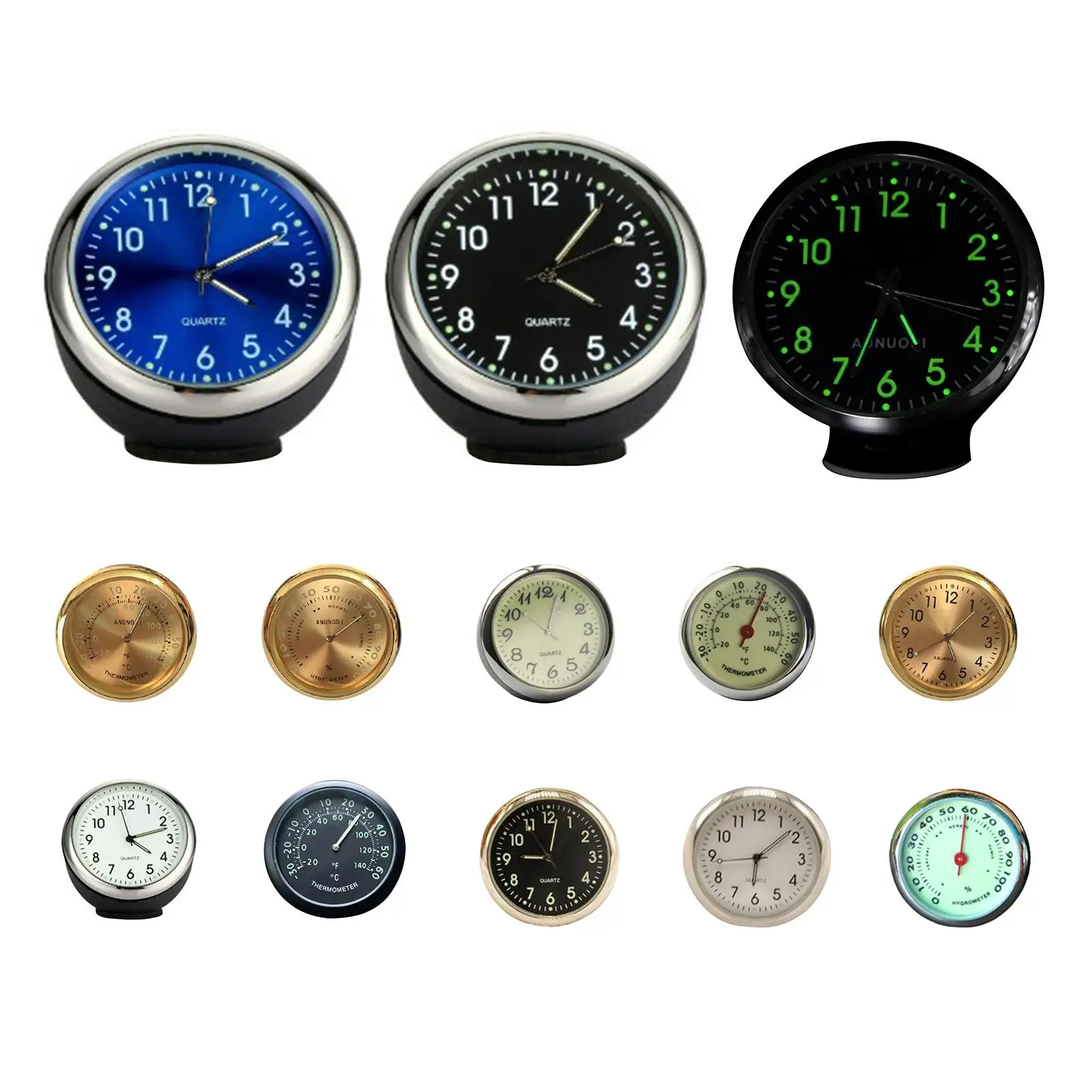 Горячая распродажа универсальный автомобильный кварцевый Циферблат гигрометр
