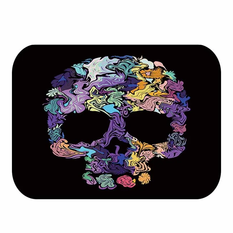 Коврик придверный 40x60 см с изысканным черепом для украшения дома спальни