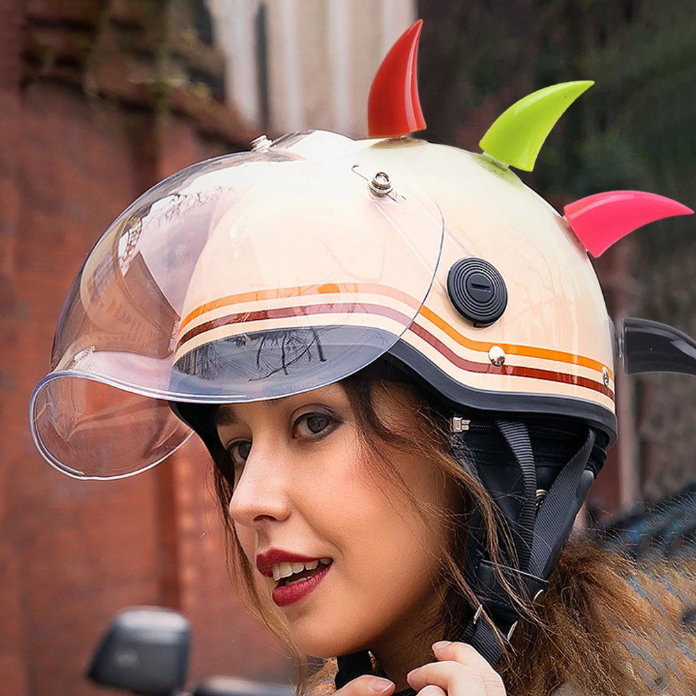 

Universal Motorcycle Helmet Corner Plastic Resilient Silicone Suction Cup Soft Horn Decoration Headwear Rubber Horn Decoration