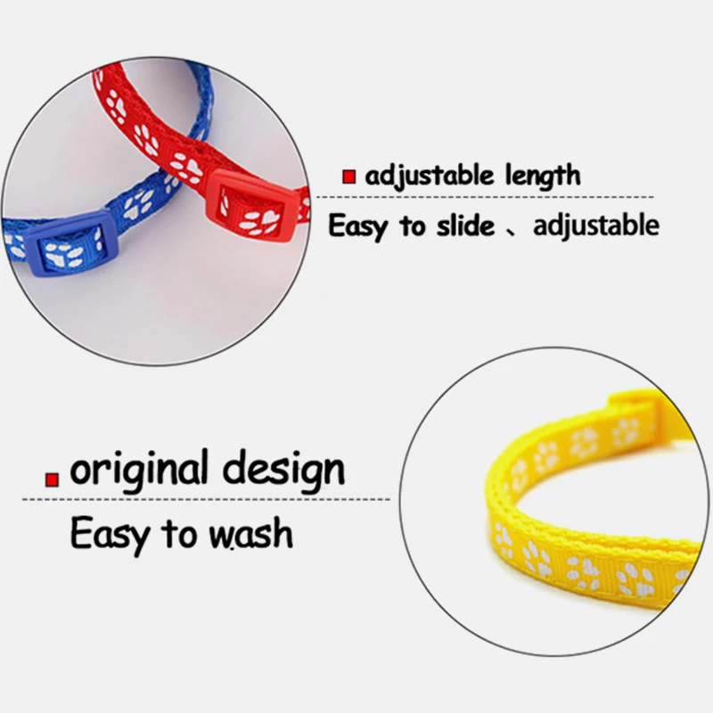 

Adjustable Pet Dog Cat Collar Small Pets Nylon Buckles With Bell Dogs Cats Supplies For Chihuahua Bulldog Leash Accessories