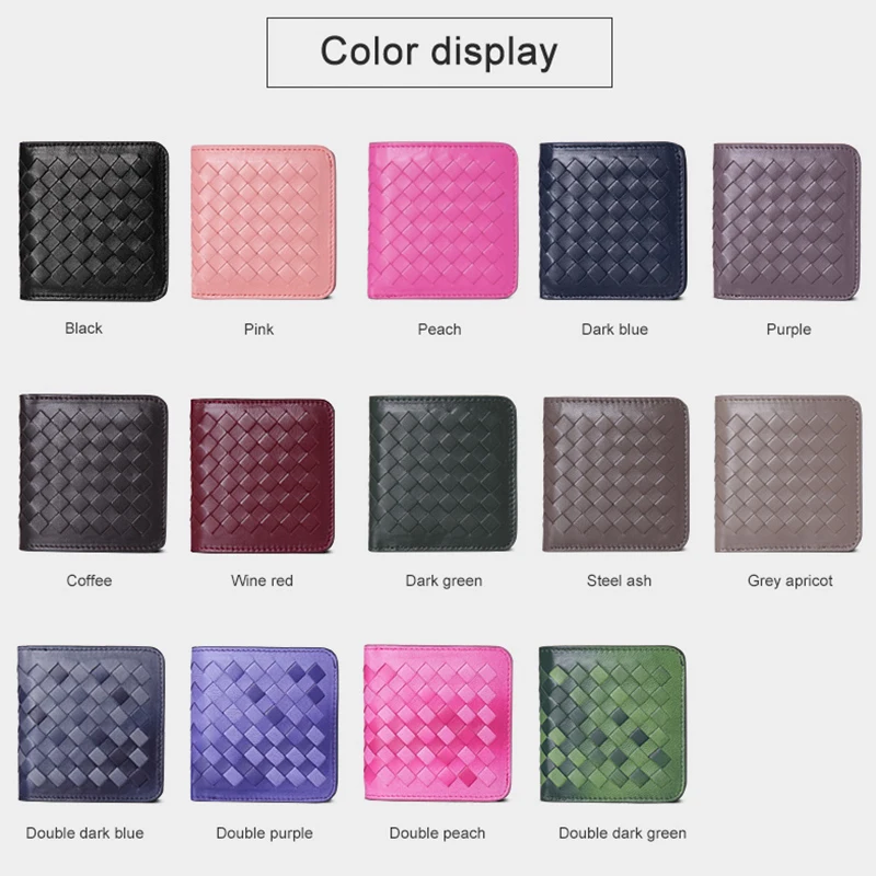 Плетеный вертикальный мини кошелек из овчины новинка ультратонкий натуральной