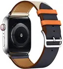 Кожаный ремешок для Apple watch band 44 мм 40 мм 38 мм 42 мм, один туристический браслет для часов iWatch Series 5 3 4 6 SE, аксессуары