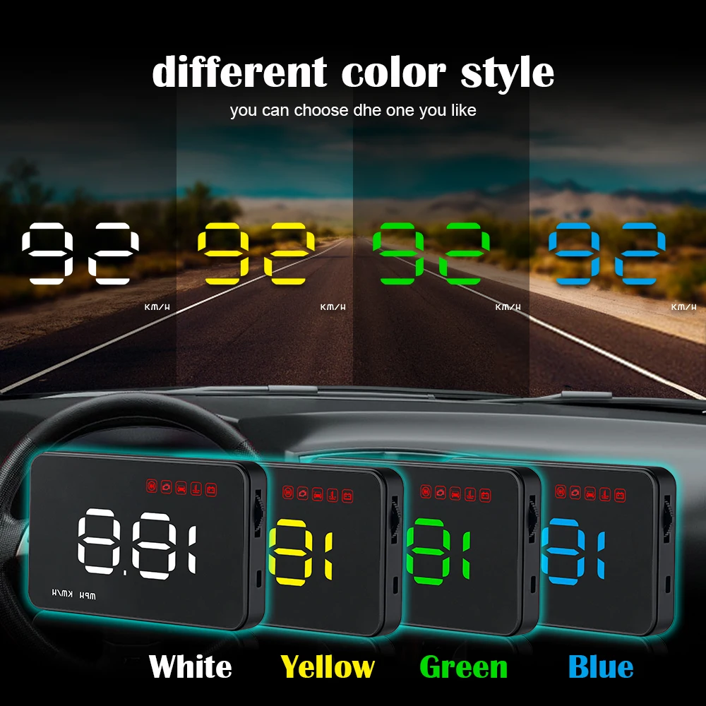 Автомобильный дисплей на лобовое стекло OBD2 II EUOBD спидометр Предупреждение о