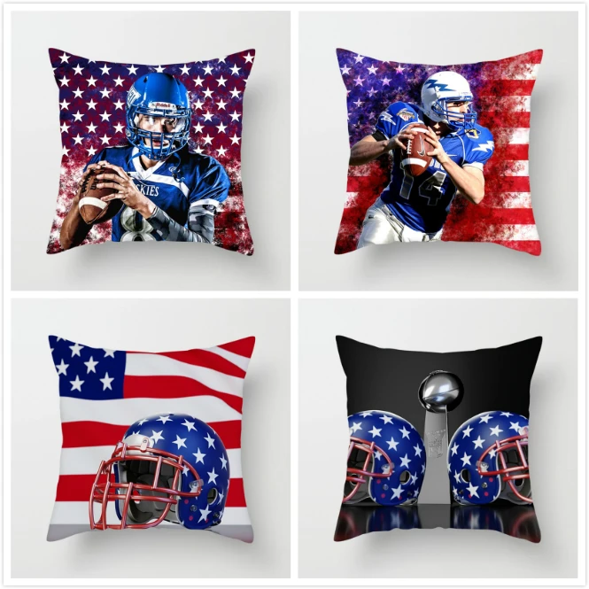 Чехол на подушку для американского футбола Fuwatacchi Спортивная наволочка