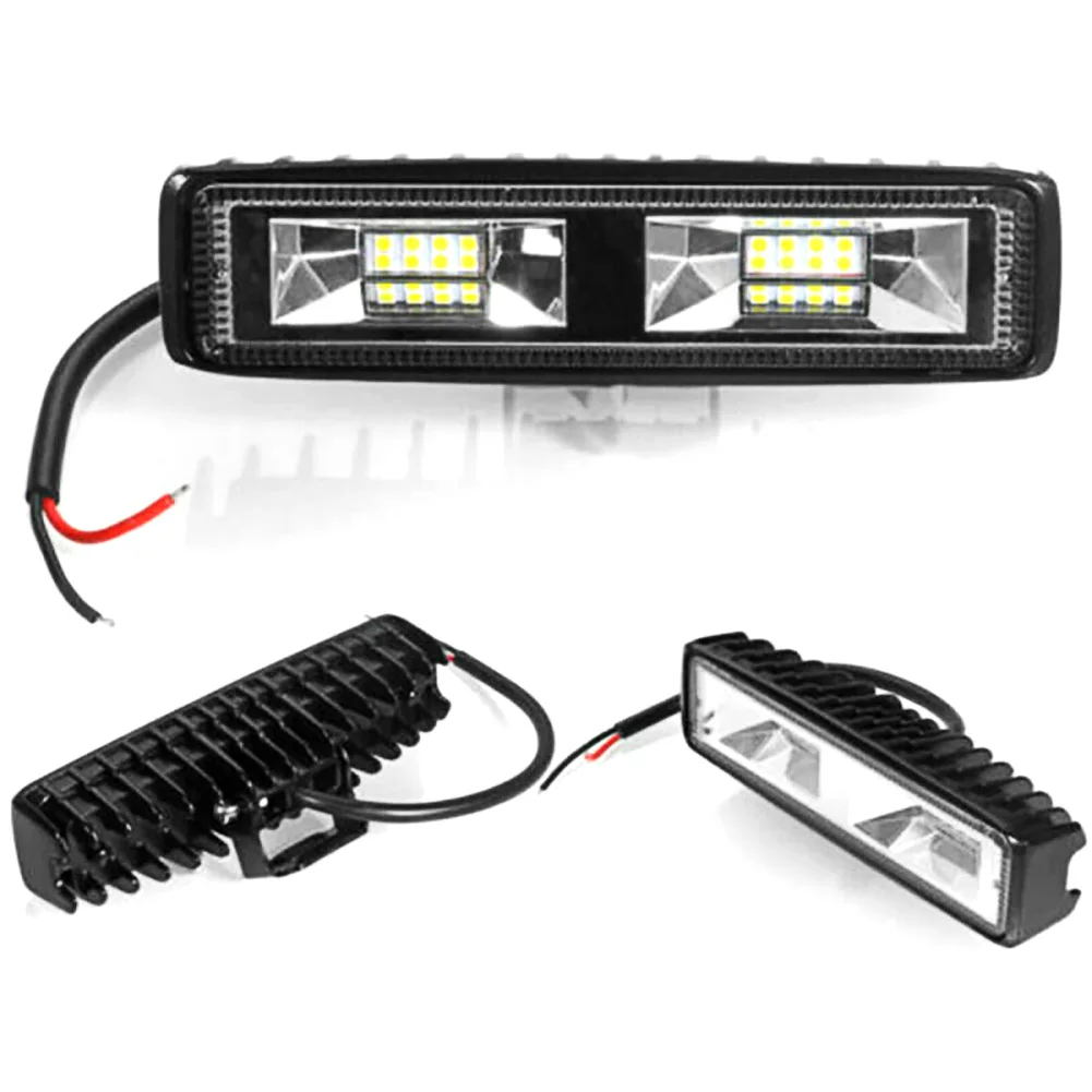 2pcs 18W 12V 16LEDs Car Led Work Light Bulb Spot Beam Bar Driving Fog Lamps for SUV Truck off-road Accessories | Автомобили и