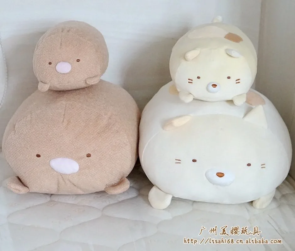 1 шт. симпатичная угловая био подушка мягкие игрушки животные медведь кот