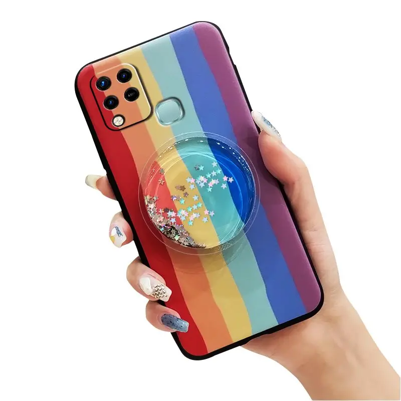 anti dust new arrival phone case for infinix x689x689chot 10shot 10t silicone foothold free global shipping