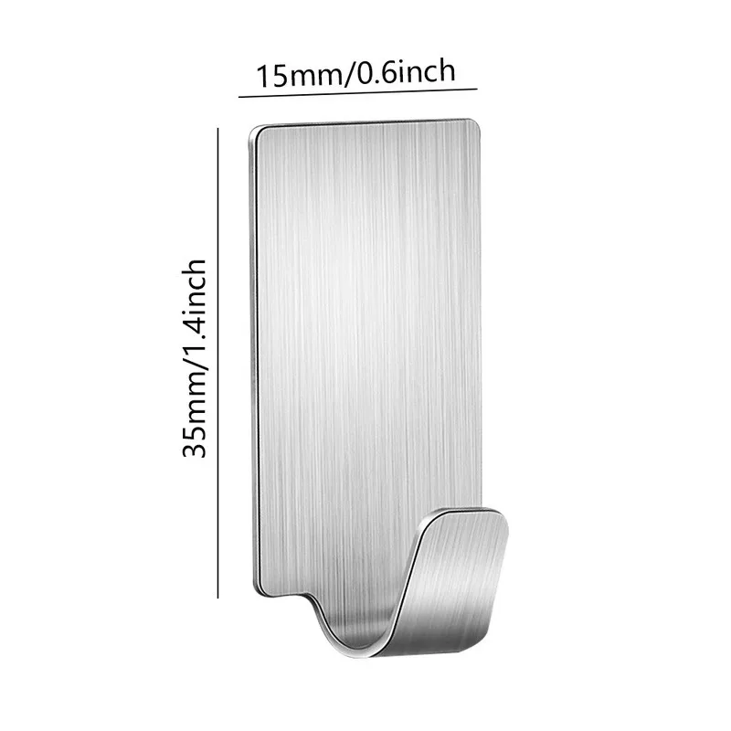 

304 Stainless Steel Strong Sticky Hook Wall Sticky Hook Strong Load-bearing Seamless Hook Coat Hooks