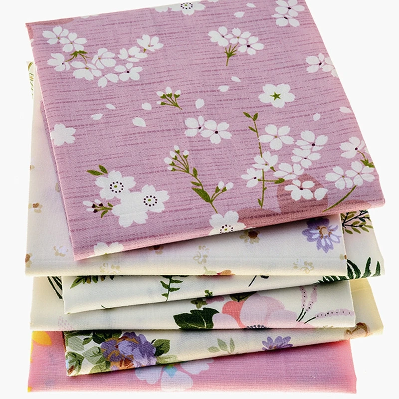

6 pcs/lot 100cmX 160cm New Floral Twill Cotton Fabric,Patchwork Cloth,DIY Sewing Quilting Fat Quarters Material For Baby&Child