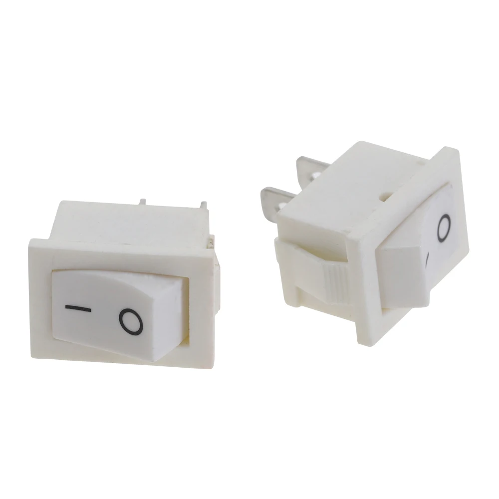 3 шт. 2pins ON/OFF SPST мини переключатель для лодки белый 6A/250VAC 10A/125VAC приборная панель