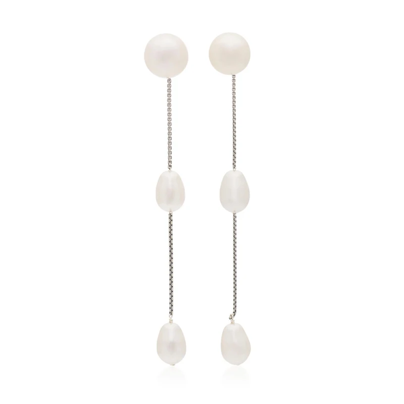 Elegant Lady's Handmade Natural Pearl Earrings Temperament Fashion Classic Long Drop Dangle Harajuku Korean Jewelry | Украшения и