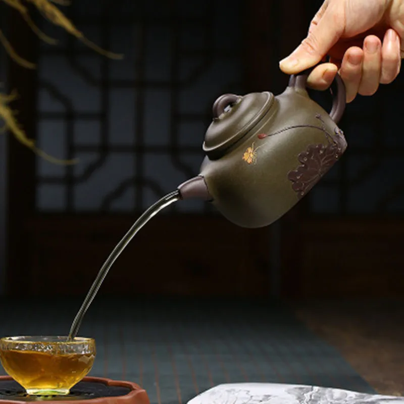 

2020 Chinese Yixing Clay Teapot Zisha Infuser Kung Fu Tea Set 340ml New Arrived Famous Handmade Pot High Quality With Gift Box