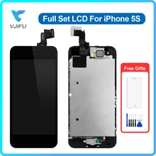 High Quality Full Set LCD Display For iPhone 5S Touch Screen Digitizer Assembly Phone Repair Full Replacement No Dead Pixel