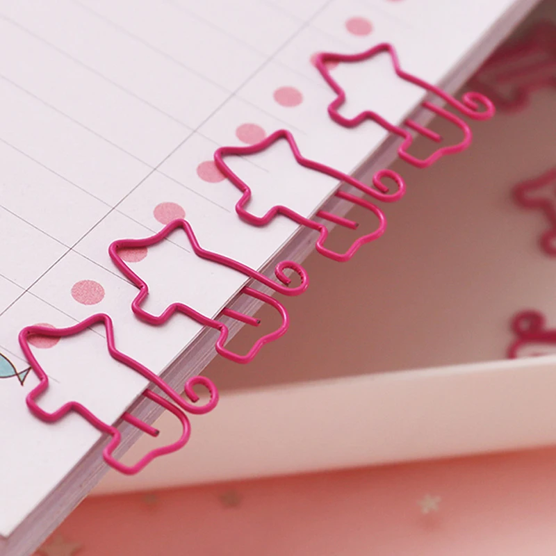 10 PC Cute Animal Pink Pig Bookmark Creative Paper Clip School Office Supply