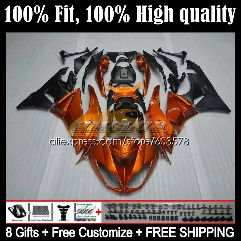

Injection Body For KAWASAKI NINJA ZX636 ZX 6R 636 600CC 114CL.12 ZX6R 09 10 11 12 ZX-6R 2009 2010 2011 2012 Fairing Gloss orange