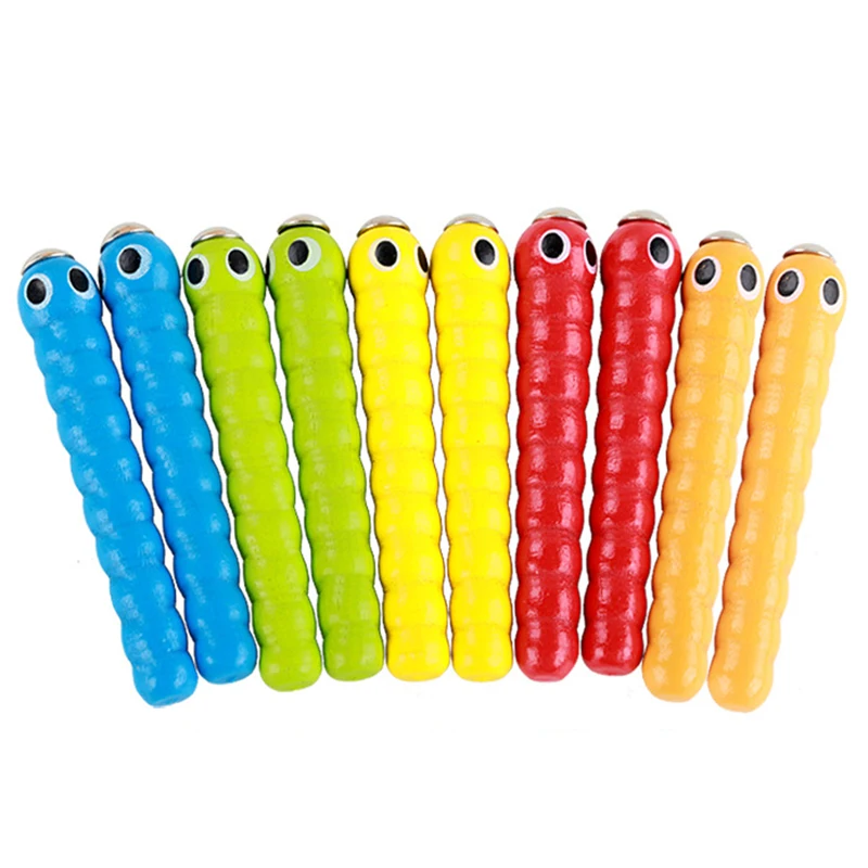 Детские игрушки животные ловят насекомых деревянные червей игра для малышей