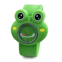 digital watch cute frog slap watches cute 3d cartoon animal for boys girls gifts kids green quartz tape measure watch wrist