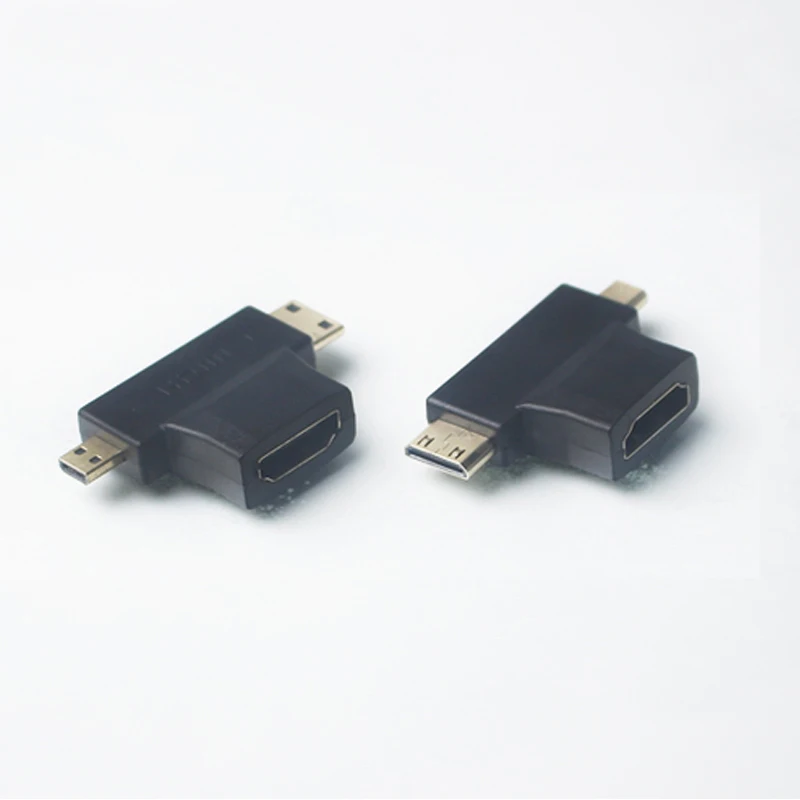 Переходник Lingable HDMI 3 в 1 комбинированный разъем преобразователь с Micro на Mini HDMI| |