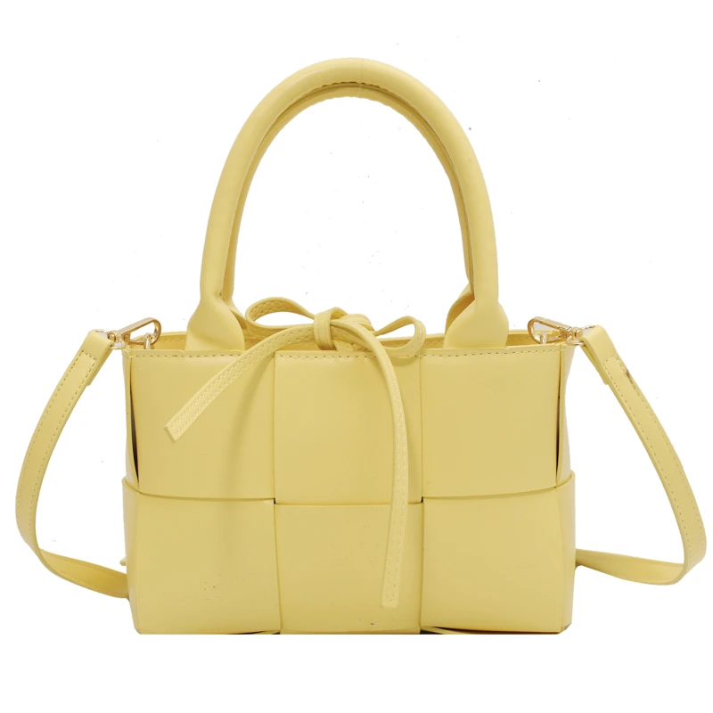 

Weave Square Tote bag 2021 Fashion New High-quality PU Leather Women's Designer Handbag Luxury brand Shoulder Messenger Bag