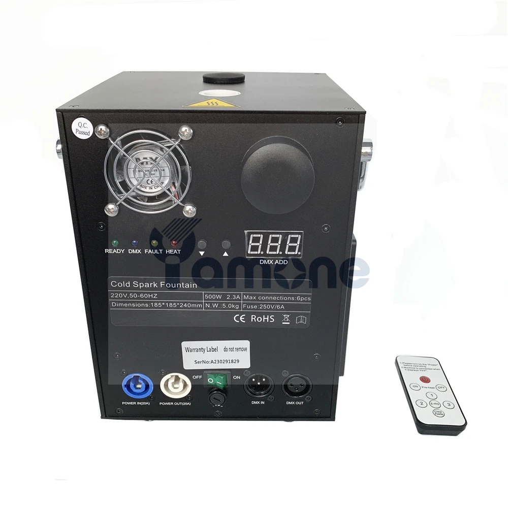 1 шт./лот пульт DMX холодные Салюты машина Spark фонтан 650W холодная бенгальский огонь