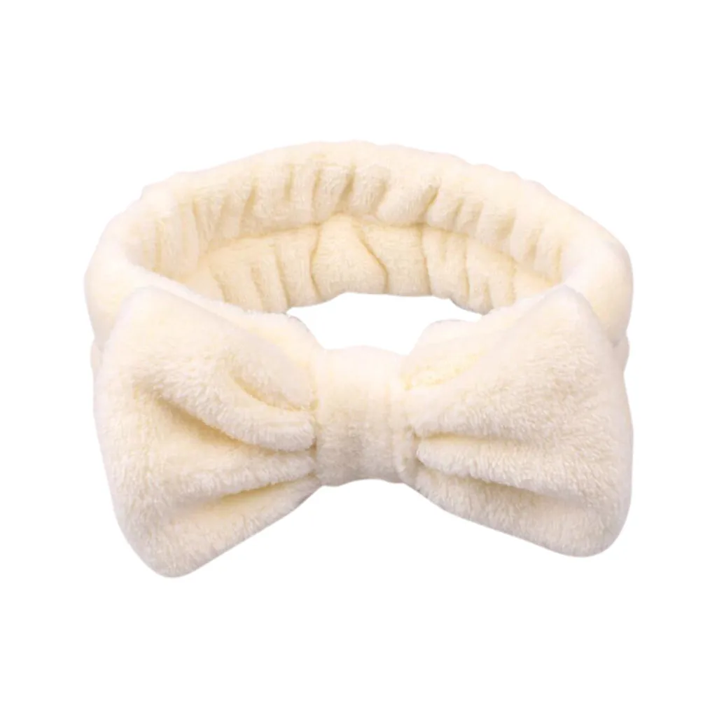 Женский эластичный бархатный обруч для волос однотонный с бантом девушек витая