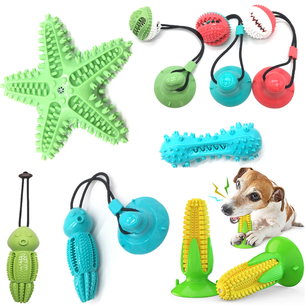 

Pet Sounding Toy Molar Stick Cleaning Teeth Chewing Ball Five-pointed Star Corn On The Cob Drawstring Sucker Dog Bite Toy