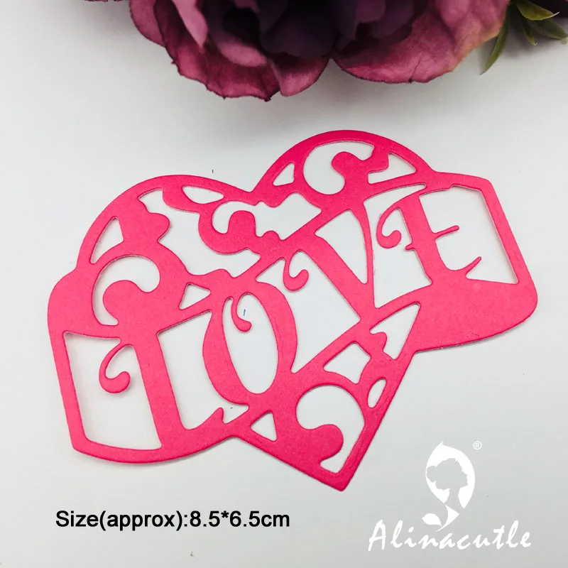 Металлическая резка высечка лоза Любовь Сердце Сделай Сам Скрапбукинг бумажная