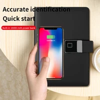 Кожаный блокнот со сканером отпечатков пальцев#3