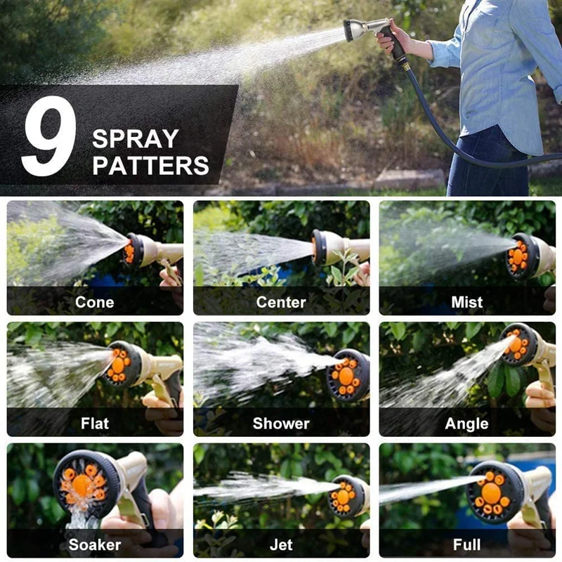 

Hose Nozzle Hose Sprayer Heavy Hose Nozzle with 9 Adjustable Modes Garden Hose Nozzle
