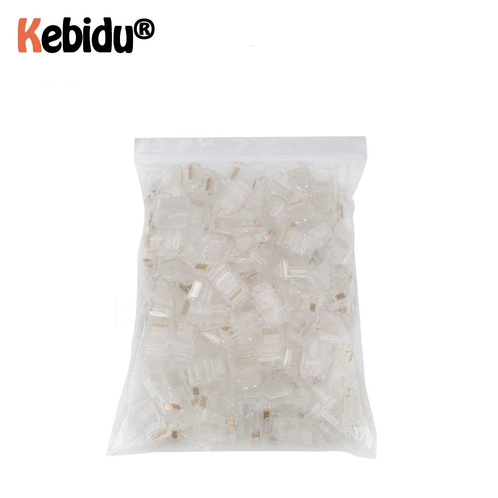 Модульный сетевой разъем kebidu 50 шт. RJ45 RJ-45 CAT5 CAT5E Ethernet позолоченный лучшая акция |