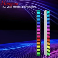 hongcui rgb voice control atmosphere light audio induction rhythm colorful car music lamp decorative for home 2 pack