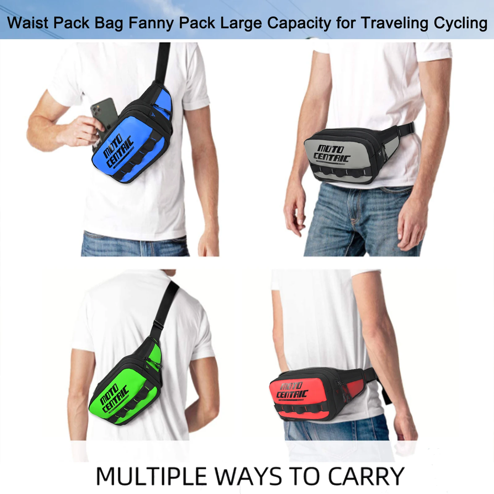

Motorcycle Waist Bag Fanny Pack Large Capacity Racing Bag Waist Bag Belt Bag For Traveling Cycling Phone Money Sports Bags