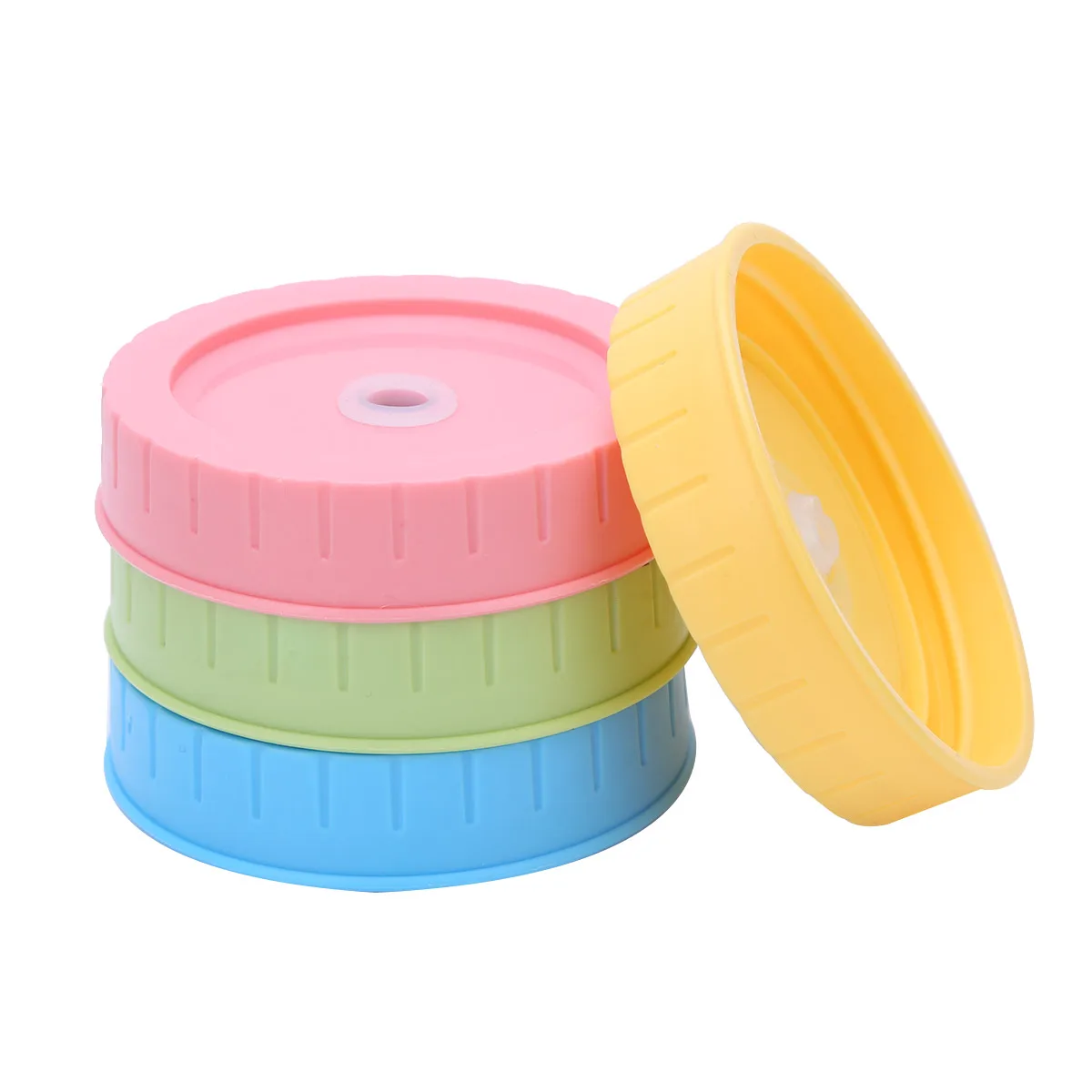 4 герметичных пластиковых крышки для хранения декоративные банка с отверстием