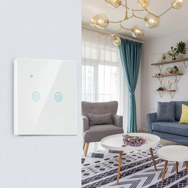 Умный настенный сенсорный выключатель ZigBee Tuya с голосовым управлением и Wi-Fi для
