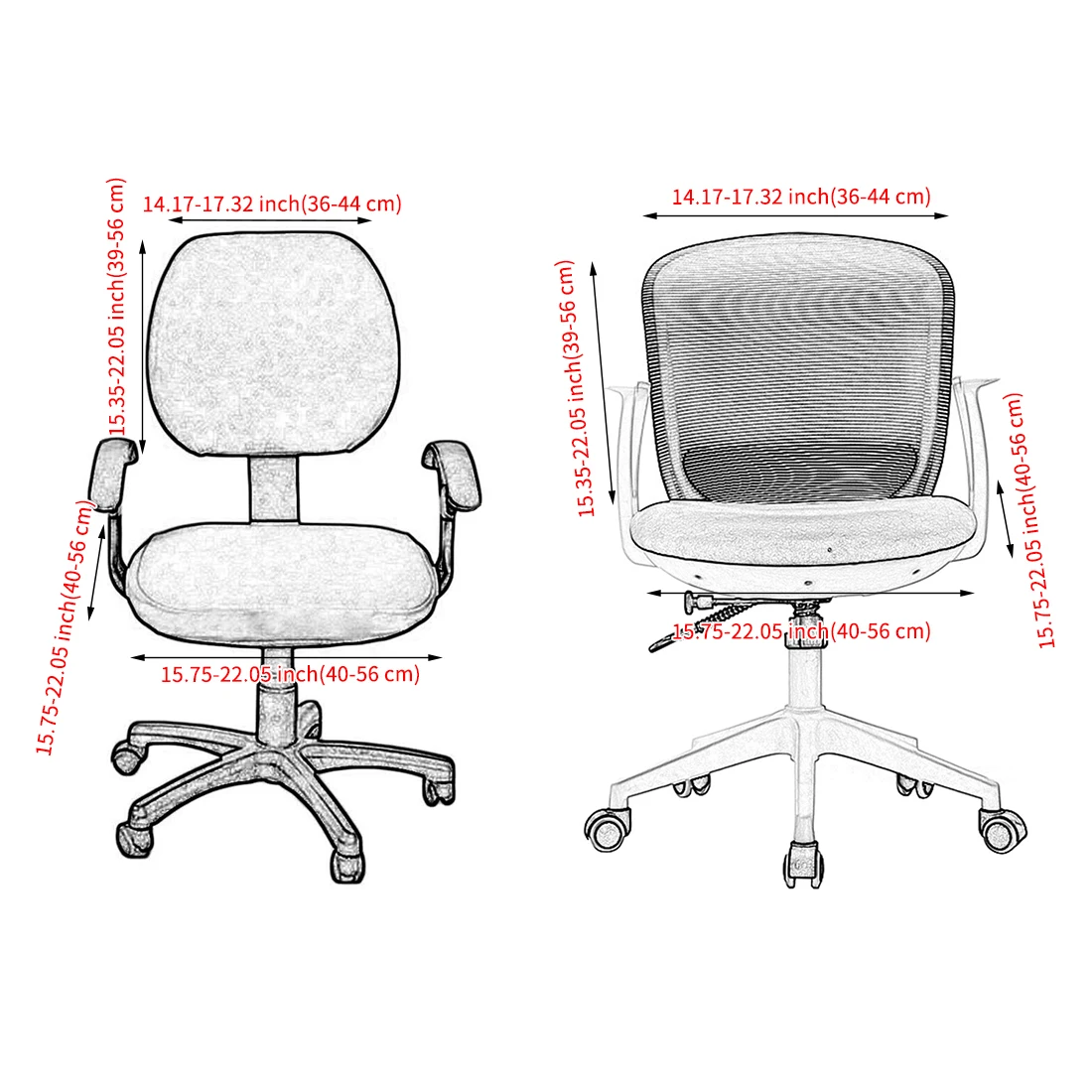 

Rotating Lift Slipcovers for home office Elastic Chair Cover for students adults Dustproof Seat Protector decorative Seat Case